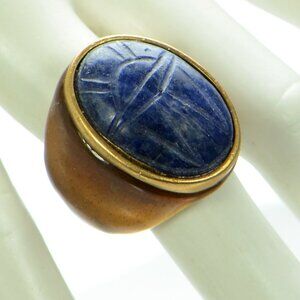 Vintage Oscar de la Renta Egyptian Scarab Ring